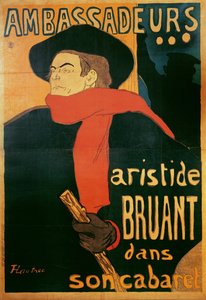 Suurlähettiläät: Aristide Bruant, 1892 tekijältä Henri de Toulouse Lautrec
